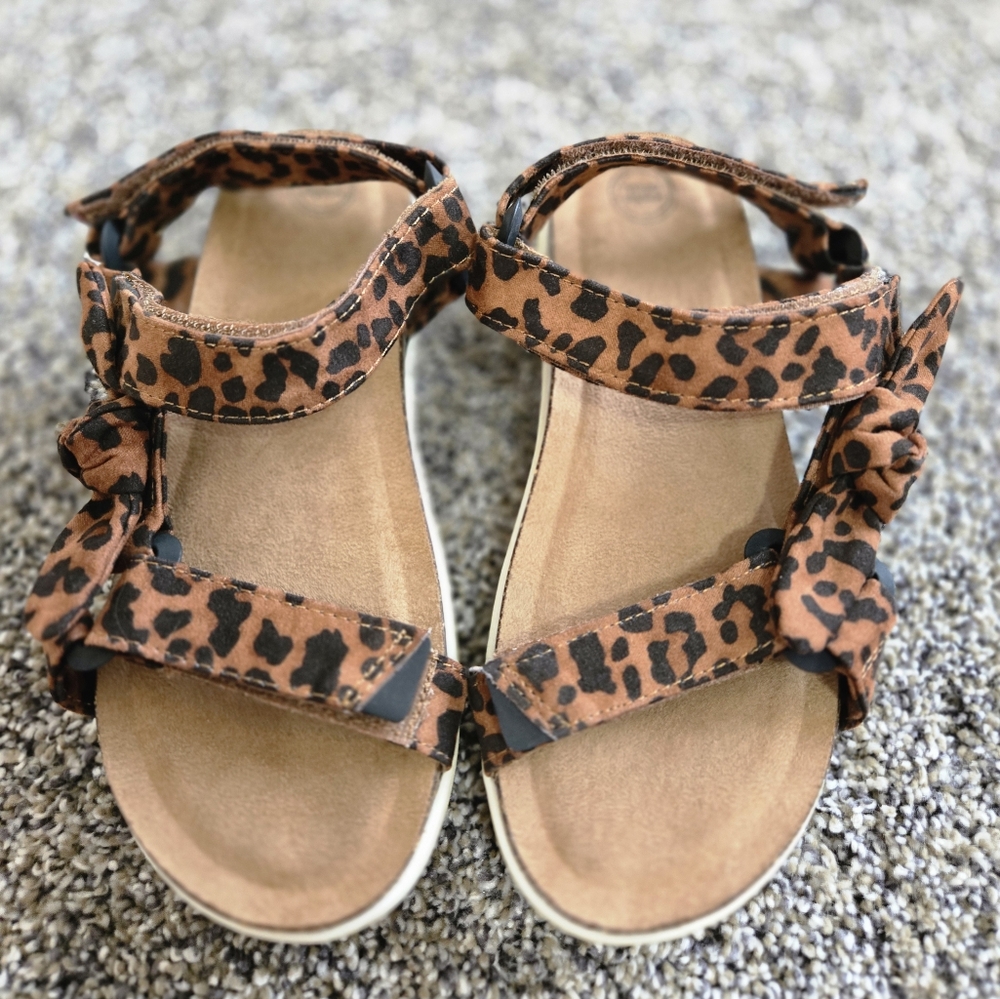 Cheetah Print Kids Sandals